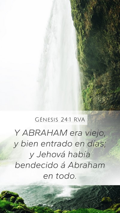 Génesis 24:1 RVA Bible Verse Image