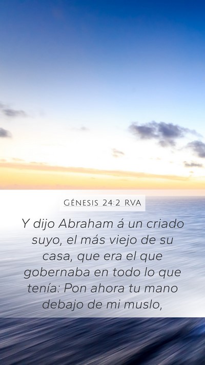 Génesis 24:2 RVA Bible Verse Image