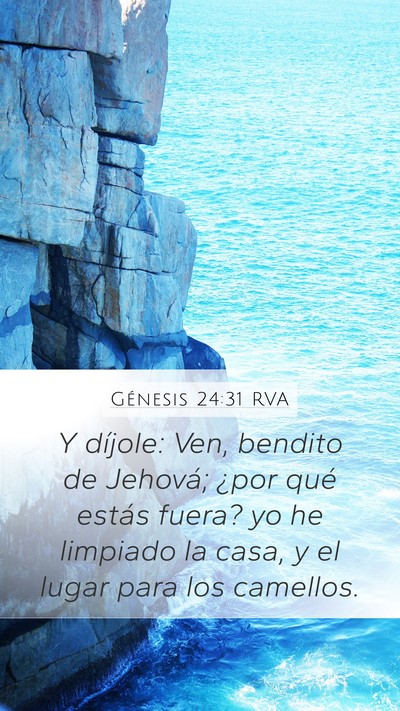 Génesis 24:31 RVA Bible Verse Image