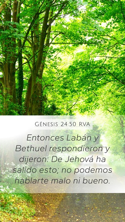 Génesis 24:50 RVA Bible Verse Image
