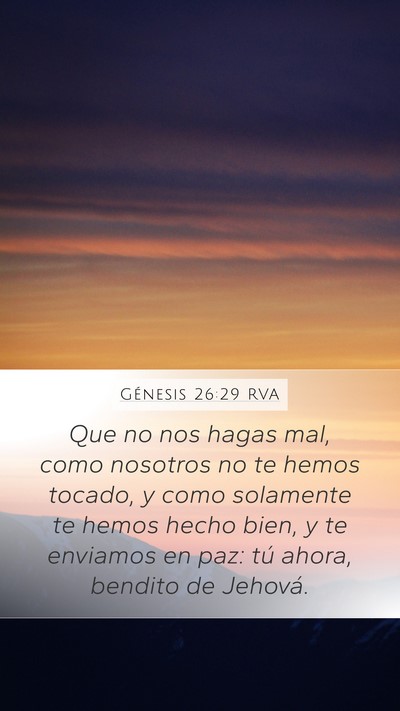 Génesis 26:29 RVA Bible Verse Image
