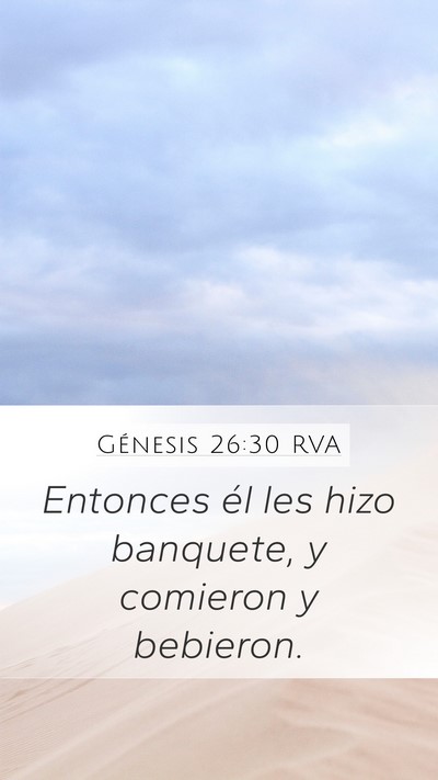 Génesis 26:30 RVA Bible Verse Image