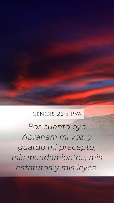 Génesis 26:5 RVA Bible Verse Image