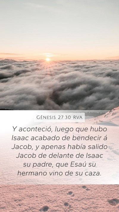 Génesis 27:30 RVA Bible Verse Image