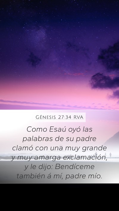 Génesis 27:34 RVA Bible Verse Image