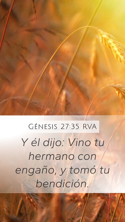Génesis 27:35 RVA Bible Verse Image