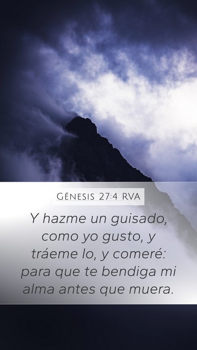 Génesis 27:4 RVA Bible Verse Image