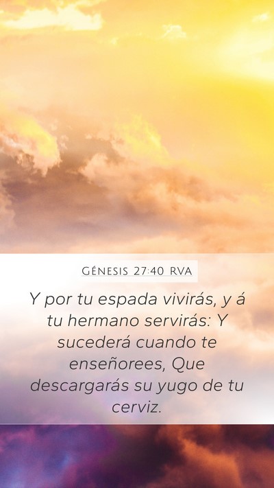 Génesis 27:40 RVA Bible Verse Image