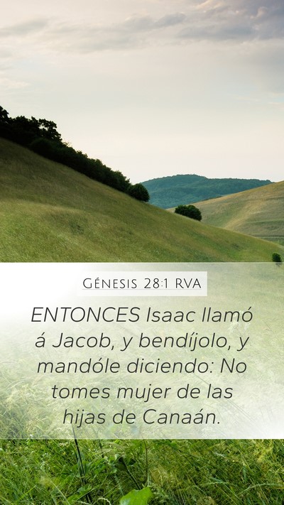 Génesis 28:1 RVA Bible Verse Image