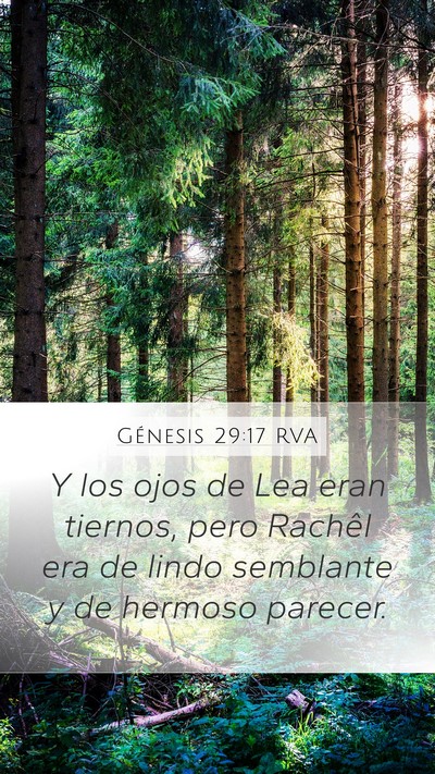 Génesis 29:17 RVA Bible Verse Image