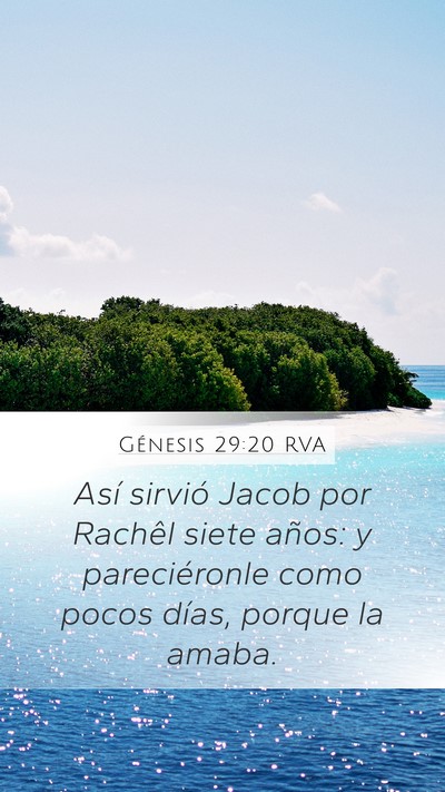 Génesis 29:20 RVA Bible Verse Image