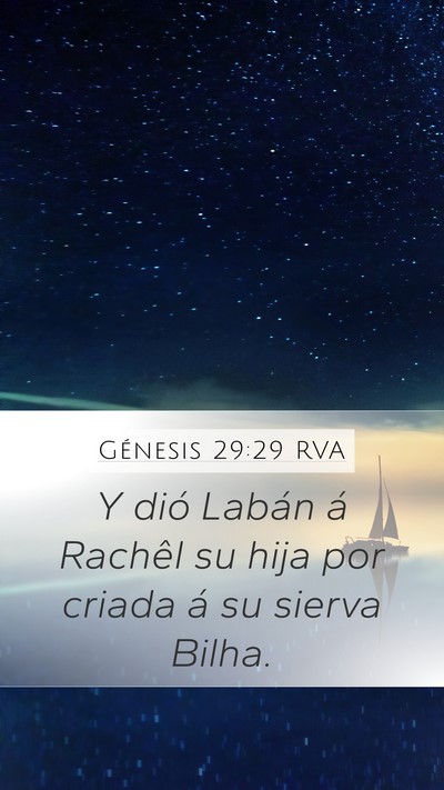 Génesis 29:29 RVA Bible Verse Image