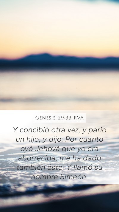 Génesis 29:33 RVA Bible Verse Image
