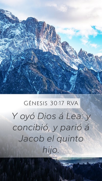 Génesis 30:17 RVA Bible Verse Image