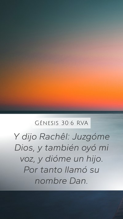 Génesis 30:6 RVA Bible Verse Image