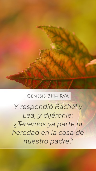 Génesis 31:14 RVA Bible Verse Image
