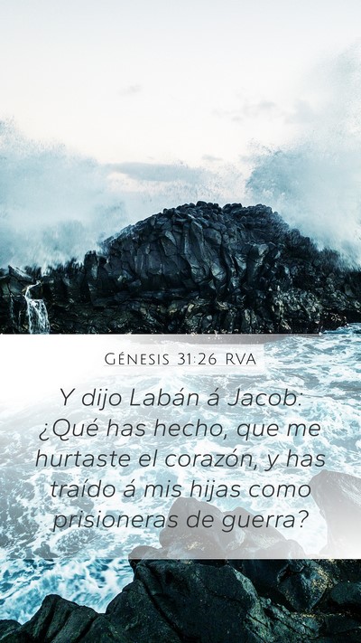 Génesis 31:26 RVA Bible Verse Image