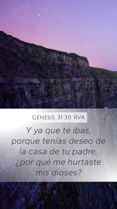 Génesis 31:30 RVA Bible Verse Image