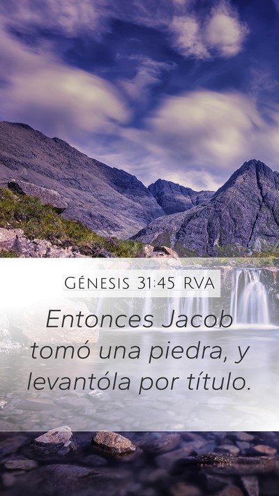 Génesis 31:45 RVA Bible Verse Image