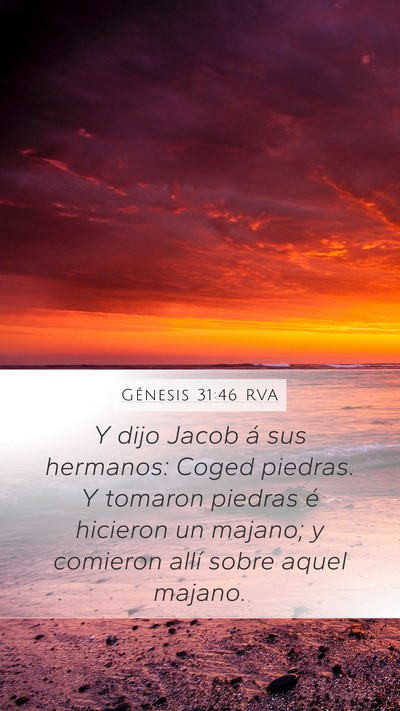 Génesis 31:46 RVA Bible Verse Image