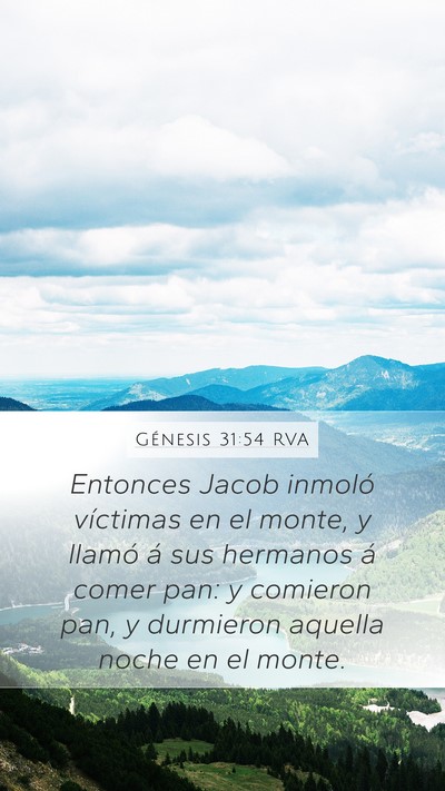 Génesis 31:54 RVA Bible Verse Image