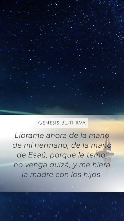 Génesis 32:11 RVA Bible Verse Image