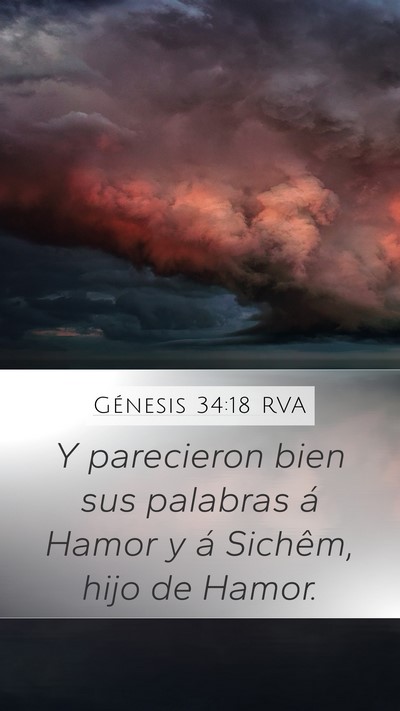 Génesis 34:18 RVA Mobile Phone Wallpaper - Y parecieron bien sus palabras á Hamor y á - Mobile Bible Verse Wallpaper