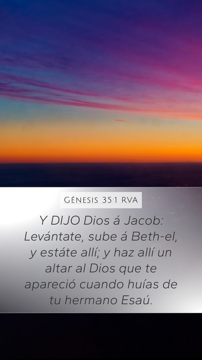 Génesis 35:1 RVA Bible Verse Image