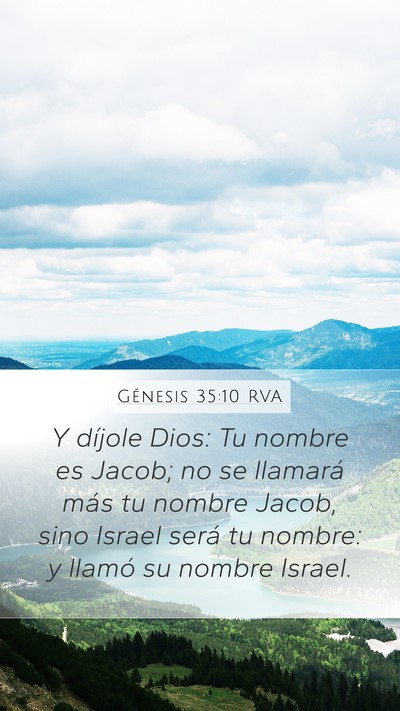 Génesis 35:10 RVA Bible Verse Image