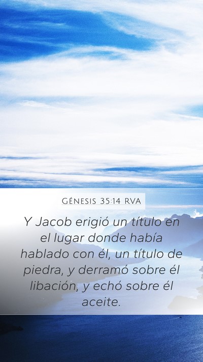 Génesis 35:14 RVA Bible Verse Image
