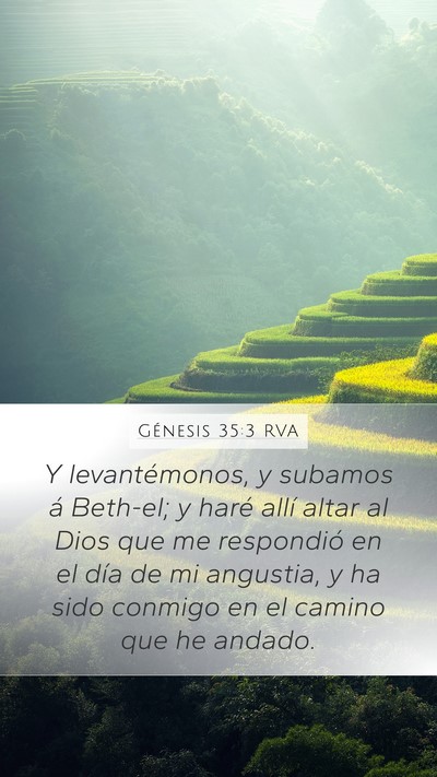 Génesis 35:3 RVA Bible Verse Image