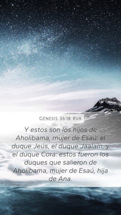Génesis 36:18 RVA Bible Verse Image