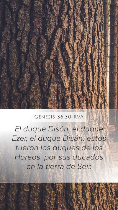 Génesis 36:30 RVA Bible Verse Image