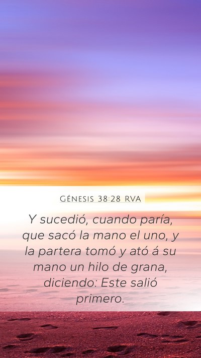 Génesis 38:28 RVA Bible Verse Image