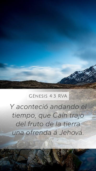 Génesis 4:3 RVA Bible Verse Image