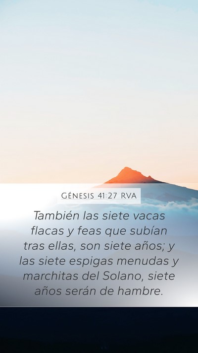 Génesis 41:27 RVA Bible Verse Image