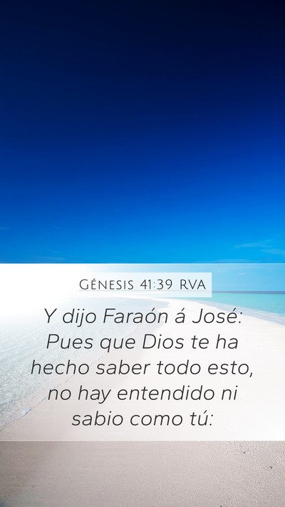 Génesis 41:39 RVA Bible Verse Image