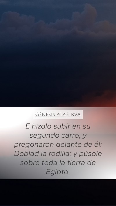 Génesis 41:43 RVA Bible Verse Image