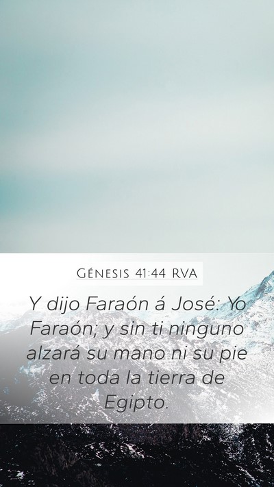 Génesis 41:44 RVA Bible Verse Image