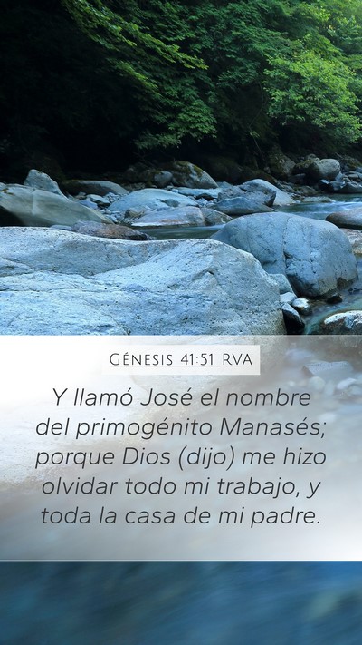 Génesis 41:51 RVA Bible Verse Image