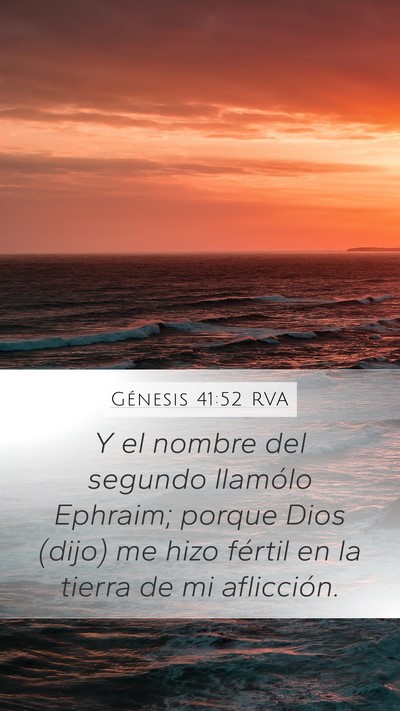 Génesis 41:52 RVA Bible Verse Image