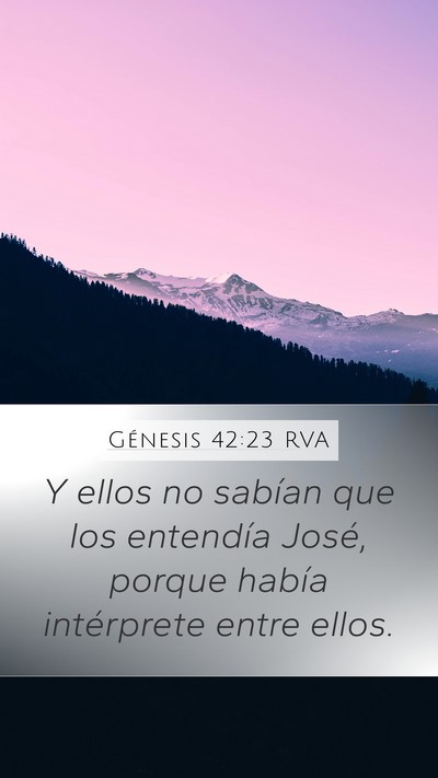 Génesis 42:23 RVA Bible Verse Image
