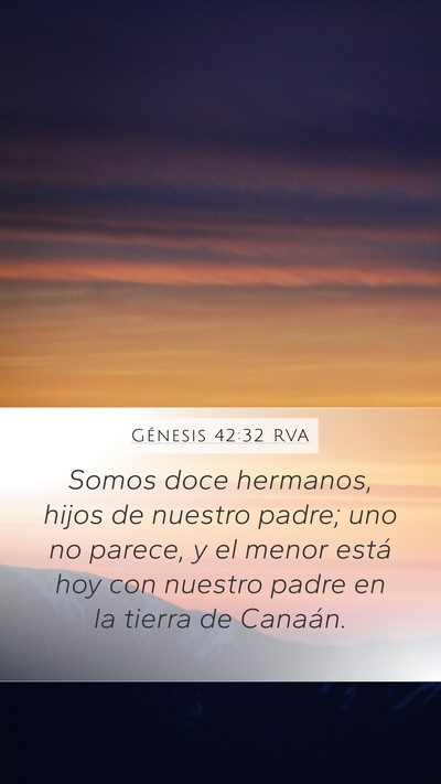 Génesis 42:32 RVA Bible Verse Image