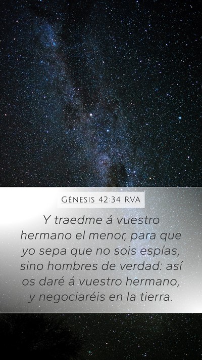 Génesis 42:34 RVA Bible Verse Image