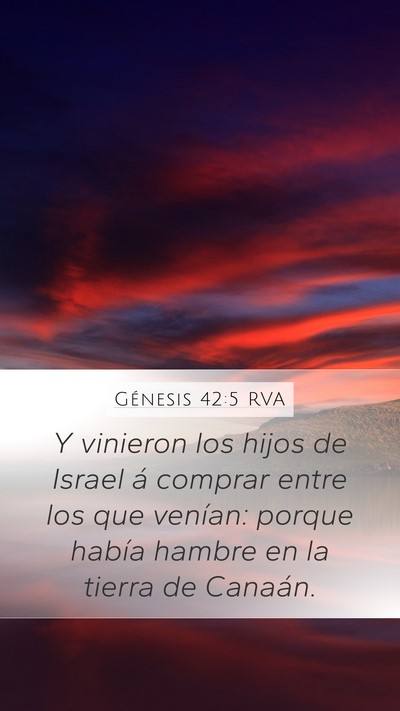 Génesis 42:5 RVA Bible Verse Image