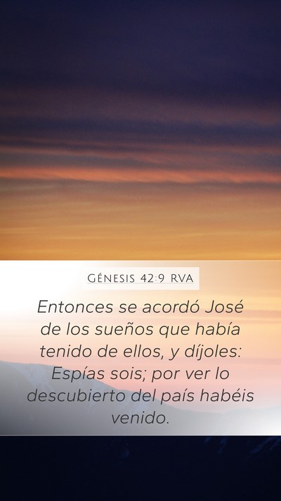 Génesis 42:9 RVA Bible Verse Image