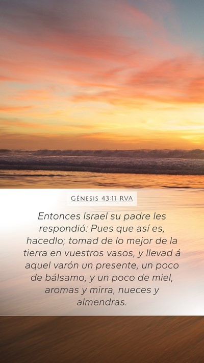 Génesis 43:11 RVA Bible Verse Image