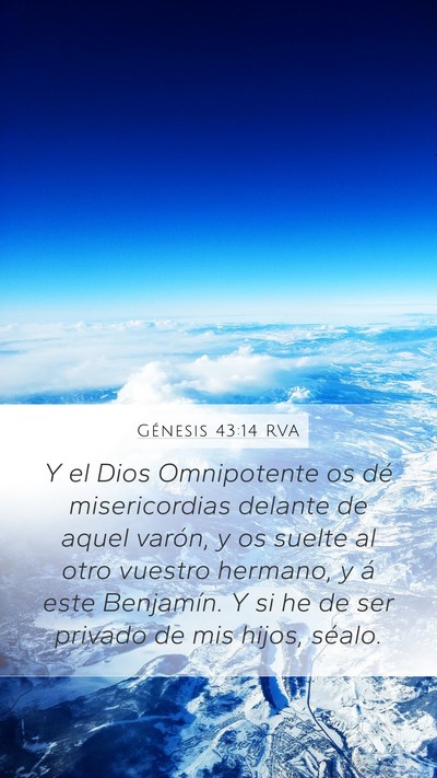 Génesis 43:14 RVA Bible Verse Image