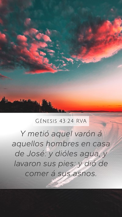 Génesis 43:24 RVA Bible Verse Image