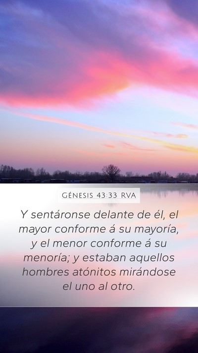 Génesis 43:33 RVA Bible Verse Image